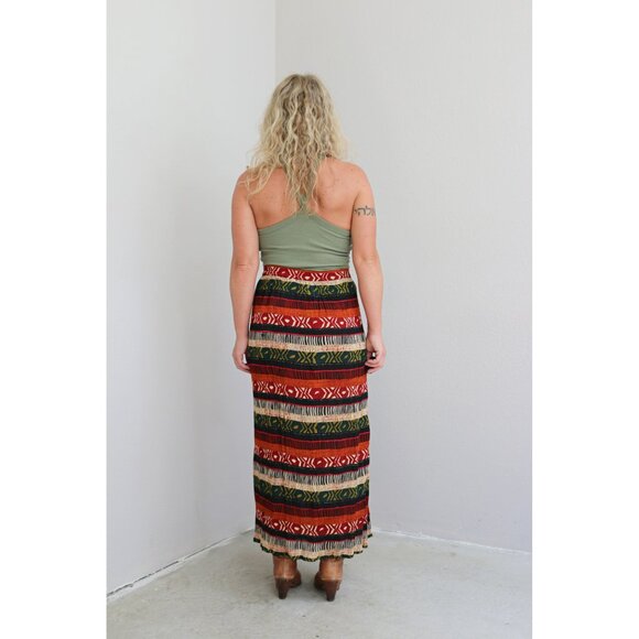 2000's, New Old Stock NWT Kloz Rayon Maxi Skirt ~ Women's Extra Large to 2XL - Picture 2 of 10